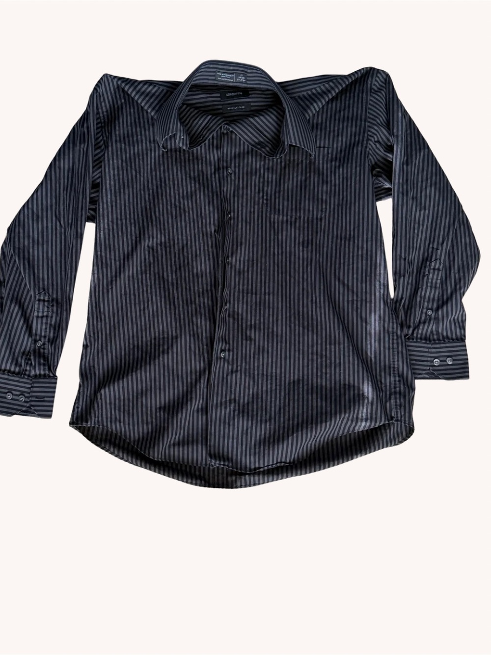 Claiborne Black Pinstripe Dress Shirt